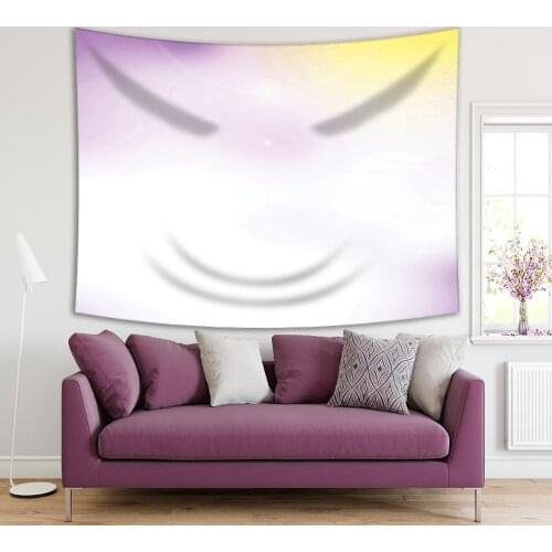 Tapestry Abstract Bright Sun Summer Sky Colorful Art Stilized Photo Printed Purple Yellow White