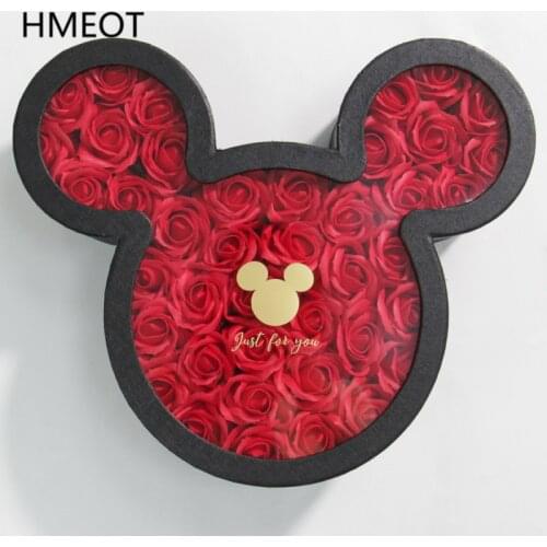 Creative Gift Box With Soap Flower Rose Apple Candy Box New Year Valentines Day Birthday Gift For Girlfriend/Family/Mum/Teacher