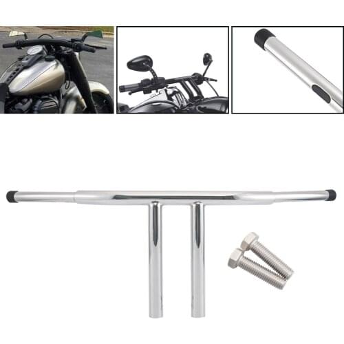 Motorcycle Chrome /Black 12" Rise T-Bars Handlebar Drag Bar For Harley FLST FXST Sportster Softail FLHRC FLHR