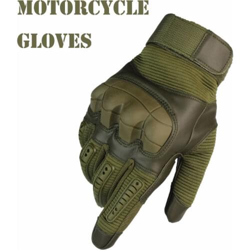 Motorcycle Gloves Touchscreen PU Leather Full Finger Gloves Protective Gear Racing Biker Riding Motorbike Moto Motocross