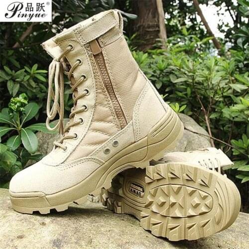 Big size 37--46 Men Combat Boots Shoes Male Tactics Boots Desert Shoes Camouflage Military Tactical Boots Sapatos Masculino