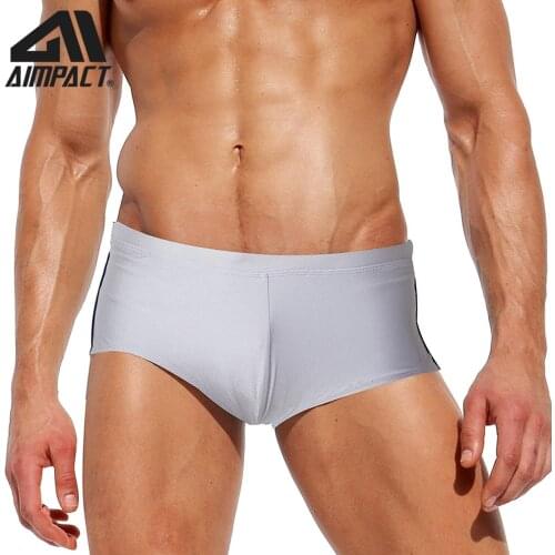 Mens Swim Trunks Spring and Summer AIMPACT Mens Swim Shorts Solid Bathing Suit Fashion Hot Spring Drawstring Swimwear AM8186