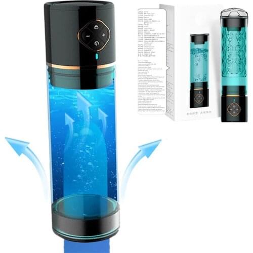Water Bath Penis Pump Penis Enlargement Pump Sex Toys For Men Vacuum Masturbator Automatic Rechargeable Penis Extender Trainer