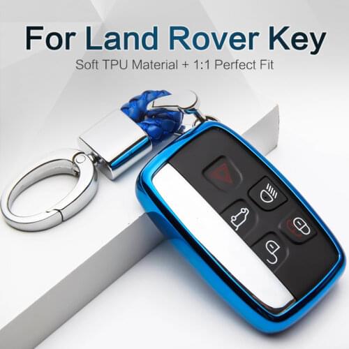 New TPU Car Styling Key Case Cover For Land Rover Freelander 1 2 Discovery 3 4 Sport x9 For Jaguar Xf Key Ring Shell Accessories