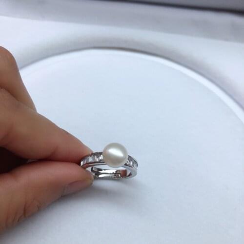 Charm DIY Trendy Ring Mountings Base Findings Women Accessories Jewelry Settings Parts for Girls Pearls Beads Stones Agate