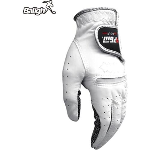 Golf Gloves Left Hand Mens Gloves Fabric Slip-Resistant Breathable Granules Microfiber Cloth Left Hand Sport Gloves