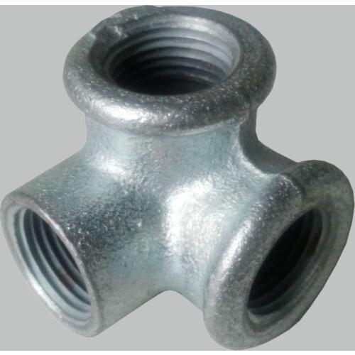 Industrial Cast Iron 3-Way Pipe Fitting Black Malleable Iron Side Outlet Elbow Tee Pipe fittings 3/4 inch 1 inch 1.5 inch 2 inch