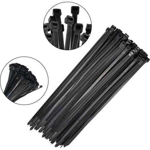 Dropshipping 250pcs 500pcs 4.8x200mm 4.8x300mm Self-Locking Nylon Plastic Wire Cable Zip Ties Wrap Zip Ties 75lbs