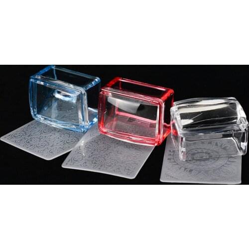 Nail Art Printing Rectangular Seal Steel Plate Printing Tool Oil Painting Template Printing Oil Transfer Mold Seal Nail Stamp