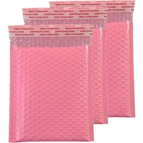 10Pcs/Set Bubble Envelope Bag Pink Poly Mailer Self Seal Mailing Bags Padded Envelopes Lined Mailer Shipping Envelopes Parcel