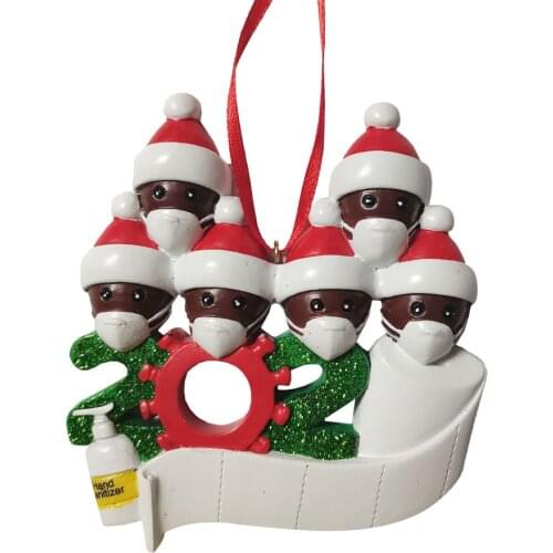 Xmas Hanging Ornaments Unique Charming Exquisite Snowman Family Wear Mouthmask Shape Pendants Banquet Hanging Decoration