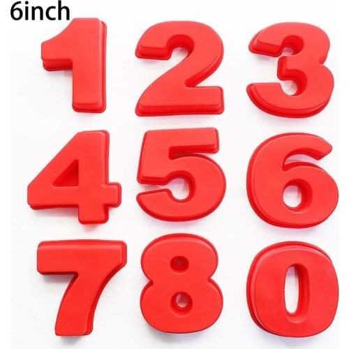 0-8 Number Cake Mold Silicone Chocolate Molds Baking Dishes Pastry Bakeware Baking Pan Wedding Birthday Cake Decoration Tool