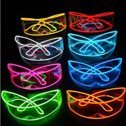 Women Men Glowing Light Up Sunglasses LED Luminous Funny Technology Sense Glasses Photo Party Prom Bar Club Eye Wear