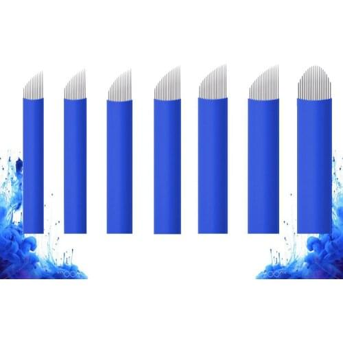 50pcs Tattoo supplies dermografo tattoo needles 0.18mm 7 12 14 16 18U shape tebori tattoo blades for manual microblading pen