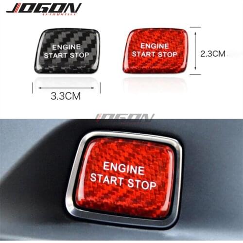 Carbon Fiber For Chevrolet Camaro 2016 2017 2018 2019 Car Accessories Interior Ignition Button Engine Start Stop Switch Sticker
