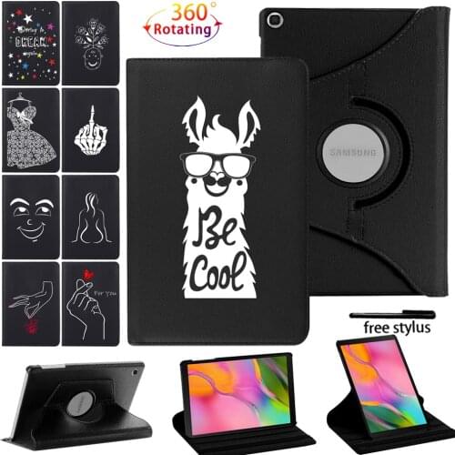 360 Rotating Tablet Case for Samsung Galaxy Tab S6 Lite/p610 /Tab A 10.1 2019/T510/T515 Anti-Vibration Cover Case+Stylus