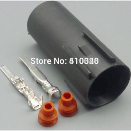 1set 2 pin hole car fan jacket male connector plugt with side blocking