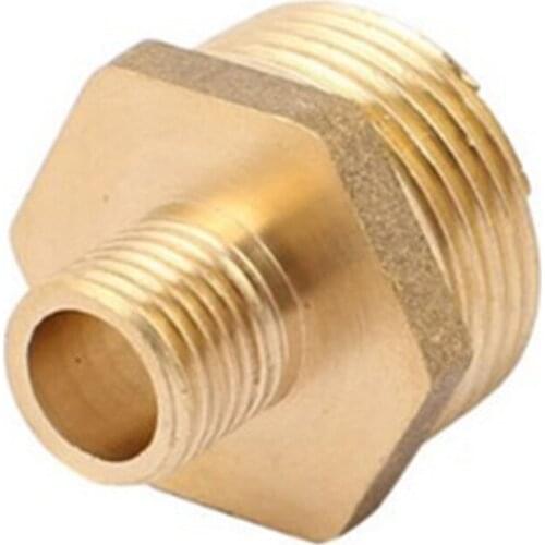 1 Pc 3/4BSP to 1/4BSP Male Thread Brass Pipe Hex Nipple Fitting Quick Adapter
