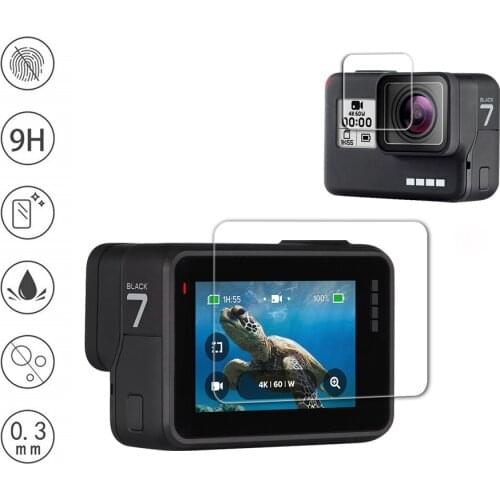 1PC Universal Waterproof Anti-Scratch Untra-thin Protector Protective Film Tempered Glass For GoPro Hero7 6 5 Camera Accessories