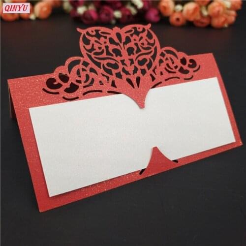 100 pcs Laser Cut Heart Table Name Place Cards Seating Decoration Wedding Birthday Party Table Decoration Grand occasion 9ZSH871