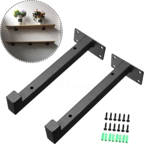 2x L New Shape Shelft Heavy Duty Industrial Iron Floating Brackets Scaffold Board Wall Mount Support Table 20cm/25cm/30cm