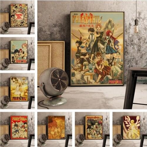 5D Diamond Painting Japanese Anime Fairy Tail Retro Painting Poster Picture Of Rhinestone DIY Diamond Embroidery Mosaic Home Dec