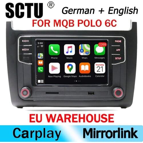 6.5"Car Stereo RCD330 +Frame CarPlay MirrorLink BT USB RVC For MQB Volkswagen POLO 6C