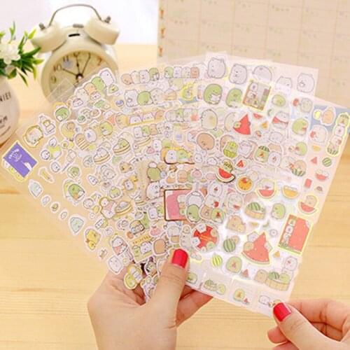 8 Pcs Kawaii Scrapbooking Corner Creature Planner Stickers Label Diary Decoration Creative Stationary School Supplies