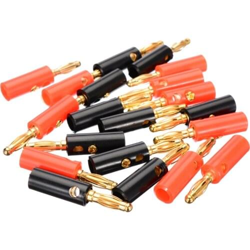 8Pcs Audio Banana Plug Gold Plated Speaker Wire Banana Connector Speaker cable Adapter
