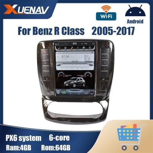 Android car multimedia player For Benz R Class W251 R280 R300 R320 2005-2017 GPS navigator support Original car system 2 din