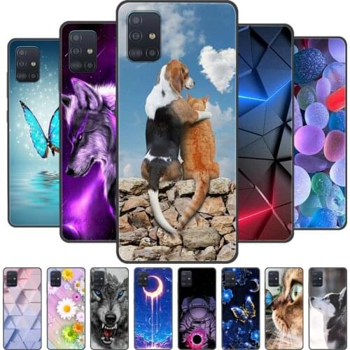 For Samsung A51 Case Silicon Back Cover Case for Samsung Galaxy A51 Cases Soft bumper coque for GalaxyA51 A 51 A515 Capa Fundas