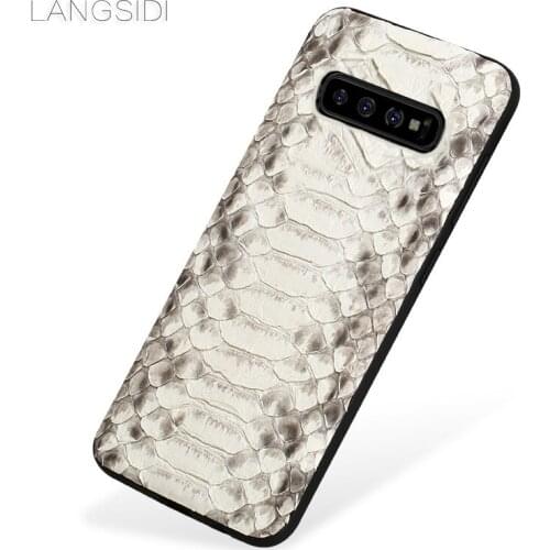 S10 plus case for Samsung s10 case cover Genuine python Leather back covers for samsung galaxy note 10 A70 A9 A7 J7