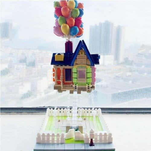 IN STOCK Movie Series Up Suspension Balloon House Building Model Block Creativity Idea MOC Blocks Brick Toy Children best Gift