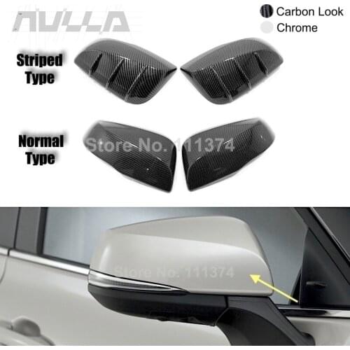 For Toyota Highlander Kluger 2020 2021 2022 Carbon Chrome Car Exterior Rearview Mirror Decoration Sticker Cover Trim Accessories