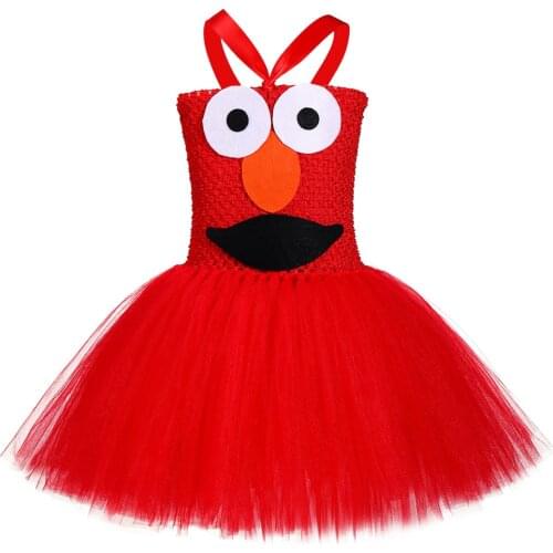 Red Cookie Cartoon Tutu Dress for Girls Kids Halloween Cosplay Costumes Toddler Baby Girl Fancy Dresses for Birthday Party 1-14Y