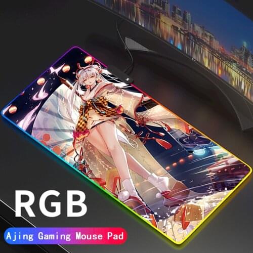 Anime Game Onmyoji Gaming RGB Gamer Large Mousepad LED Lighting USB Keyboard Colorful Desk Pad Mice Mat for PC Laptop Desktop