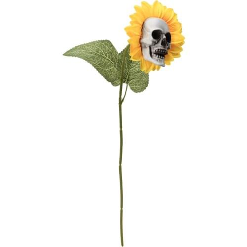 Simulation Flower Garden Decoration Party Gifts Halloween Accessories Outdoor Ornament Sunflower Skeleton Head Decorations