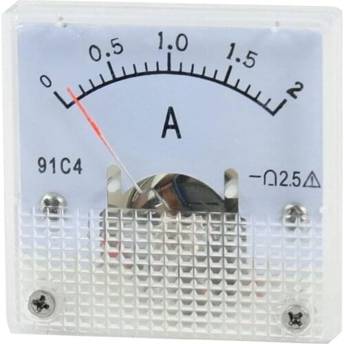 DC current meter 0-2A 91C4 DC 0-2A Analog Panel Meter Ammeter Amperemeter