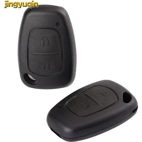 Jingyuqin Remote Flip Car Key Shell For Opel Vivaro For Vauxhall For Renault Movano Trafic Kangoo Uncut Key Blank Fob Case