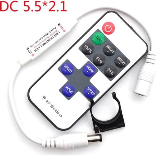 11 Keys LED Strip Controller Mini Dimmer RF Remote DC 5-24V Controller For LED 5050/2835 Strip Single Color