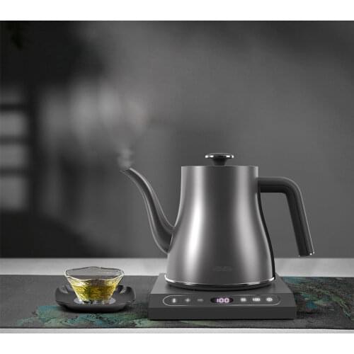1L small electric kettle pure titanium 1500W portable kettle boiler household coffee electric kettle gooseneck narrow mouth