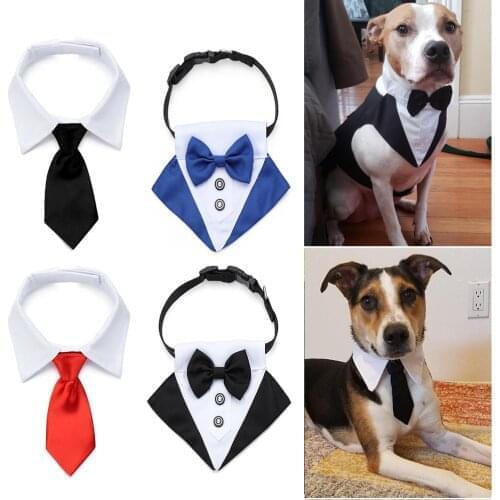 Multi style Cute Cotton Adjustable Dog Necktie Dog Cat Grooming Formal Tie Comfortable Dog Suit Tuxedo Bow Ties Pet Accessories
