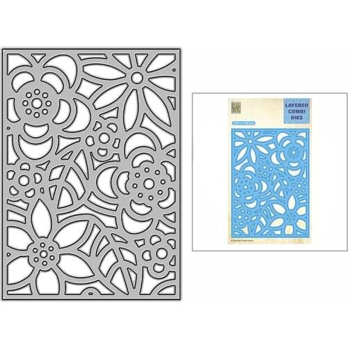 2021 New Layered Clear Flower Garden Plate Metal Cutting Dies for DIY Scrapbooking Decor and Card Making Paper Craft Embossing