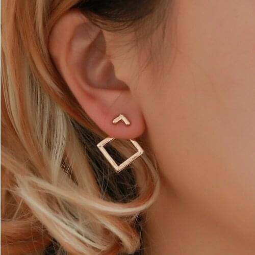 New Female Metal Hollow Triangle Geometry Earrings for Women Bohemian Fashion Jewelry 2021 Accessories