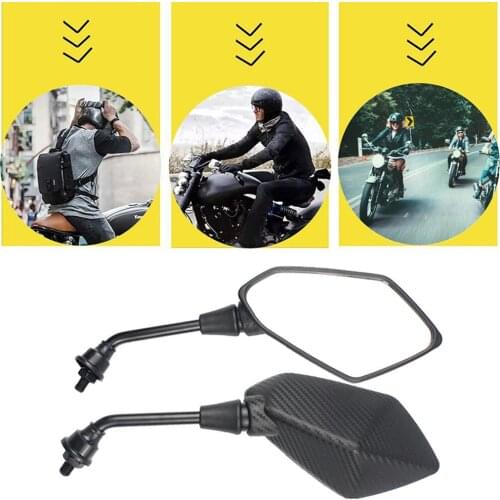 Motorcycle Rearview Mirror Reflector Carbon Fiber Installed Directly Without Other Accessories Flat Mirror Rearview Mirror