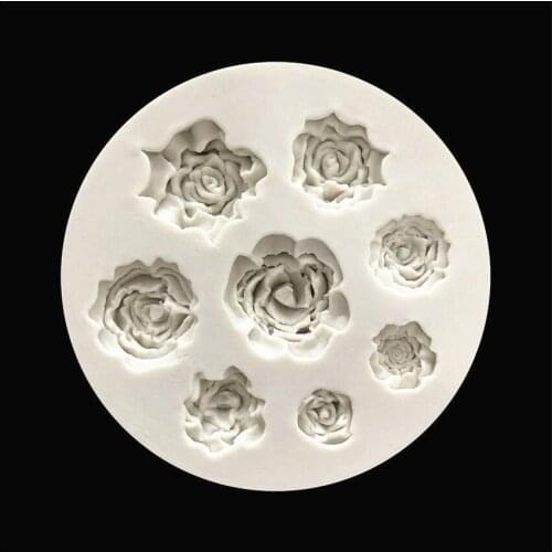 DIY Sugar craft Cake Vintage Rose size Silicone Mold Fondant Mold Cake decorating Tools Gum paste Mold