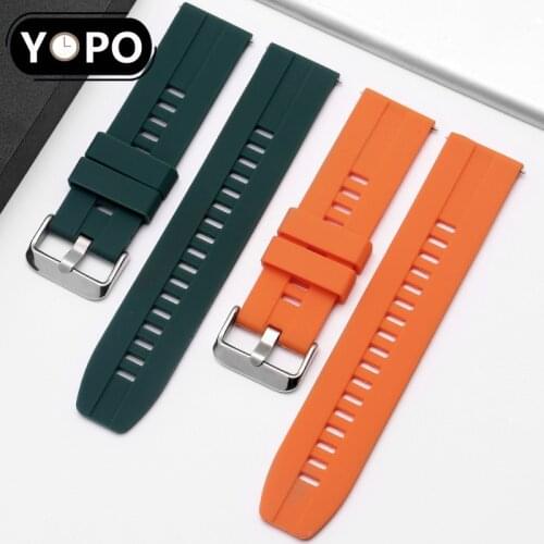 Huawei GT silicone watch bands 20mm 22mm replacement rubber strap for watch 2/Pro waterproof male bracelet quick release
