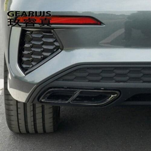 Car Styling Exhaust Tail Throat Frame Decoration Cover Stickers Trim For Audi A3L A3 8Y 2021 Exterior Tail Pipe Auto Accessories