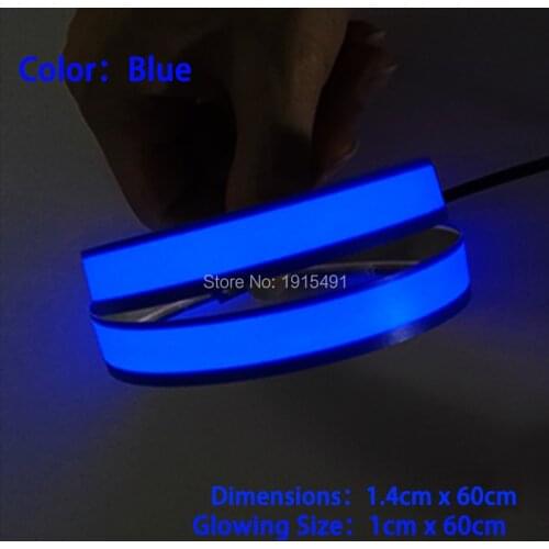 DC-3V Cell Boxes Drives+8 Colors Available 1.4X60CM EL Tape EL wire LED Strip ,For house,sticker,dispaly,Car Moulding decoration