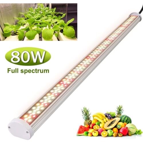 85-265V Full Spectrum Led Grow Light Tube EU US AU UK Plug LED Phyto Lamps Grow LED Lamp Bar Light Hydroponic Plant Growth Light